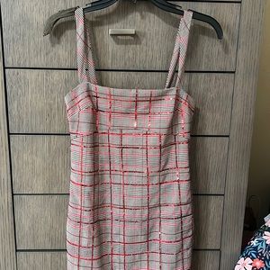 Revolve NBD Monroe Red Sequin with Plaid dress